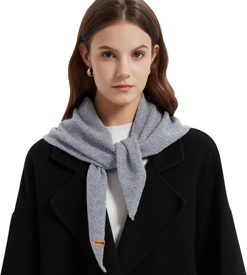 ACUSHLA 100% Merino Wool TriangleScarf for Women Winter Neck Gaiter Knit Neck Warmer Wrap - Image 1